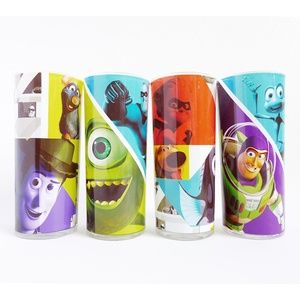 PIXAR 4pc Glass Cups Set/Lot